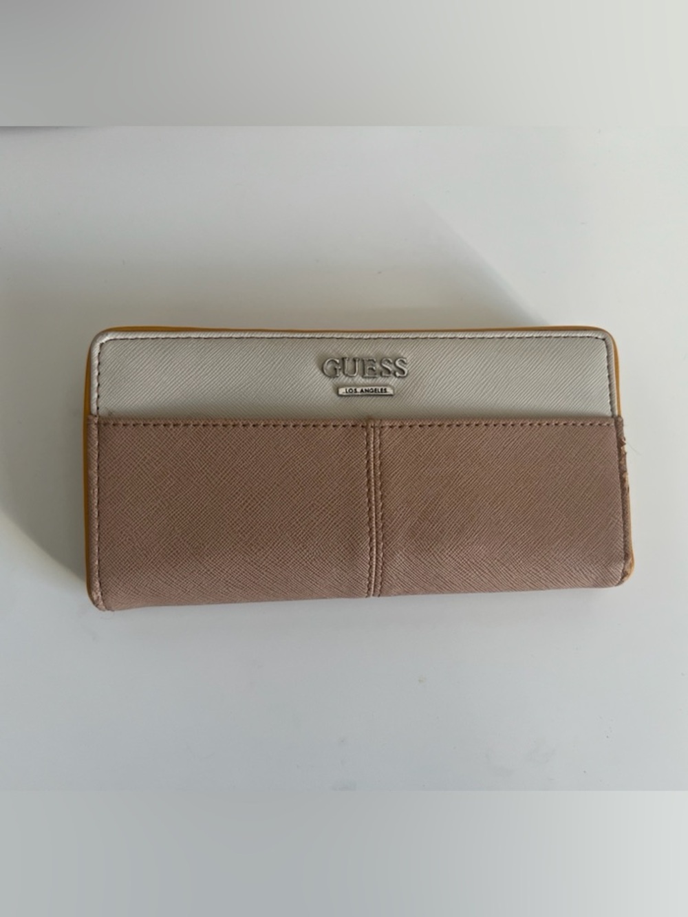 GUESS Two-Tone Tan and Cream Wallet